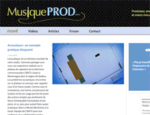 Tablet Screenshot of musiqueprod.com